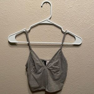 Gray crop top